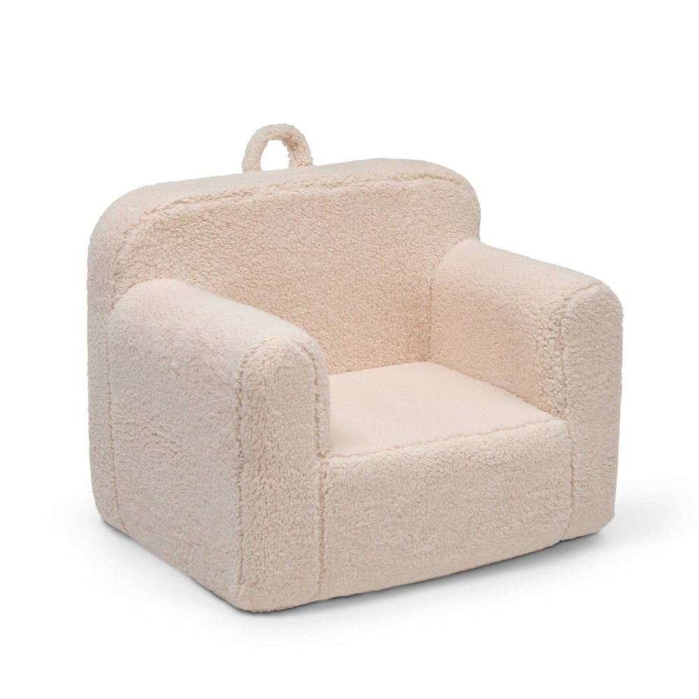 Delta Children Kids' Cozee Faux Shearling Chair - 18 Months and Up - Cream