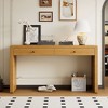 NicBex Rustic Curved Console Table with Storage Drawers,Entryway Table with Groove Craftsmanship,Foyer Tables for Entryway,Living Room - 2 of 4