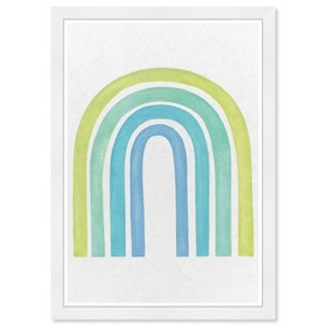 13" x 19" Rainbow Beauty 1 Nature and Landscape Framed Wall Art Green - Olivia's Easel - 1 of 4