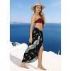 LA LEELA Women's Beachwear Sarong Bikini Wrap Bathing suit Pirates Skull Beach Wraps Coverups for Women Swimwear One Size Caribbean Pirates, Black - 4 of 4