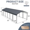 Heavy Duty Metal Carport with Galvanized Steel Roof, Carport Canopy for Driveway Car or Truck, Outdoor Metal Carport with Vertical Roof-Koiai - 4 of 4