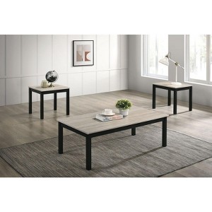 Sapphtopaz Modern Coffee Table with 2 End Tables Living Room Table Set Durable Center Table for Living Room,3pcs - 1 of 4