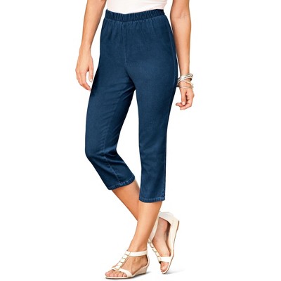 Roaman's Women's Plus Size Comfort Stretch Capri Jean