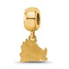Black Bow Jewelry 14k Yellow Gold Plated Sterling Silver Texas Christian Horned Frogs NCAA Bead Charm - 4 of 4