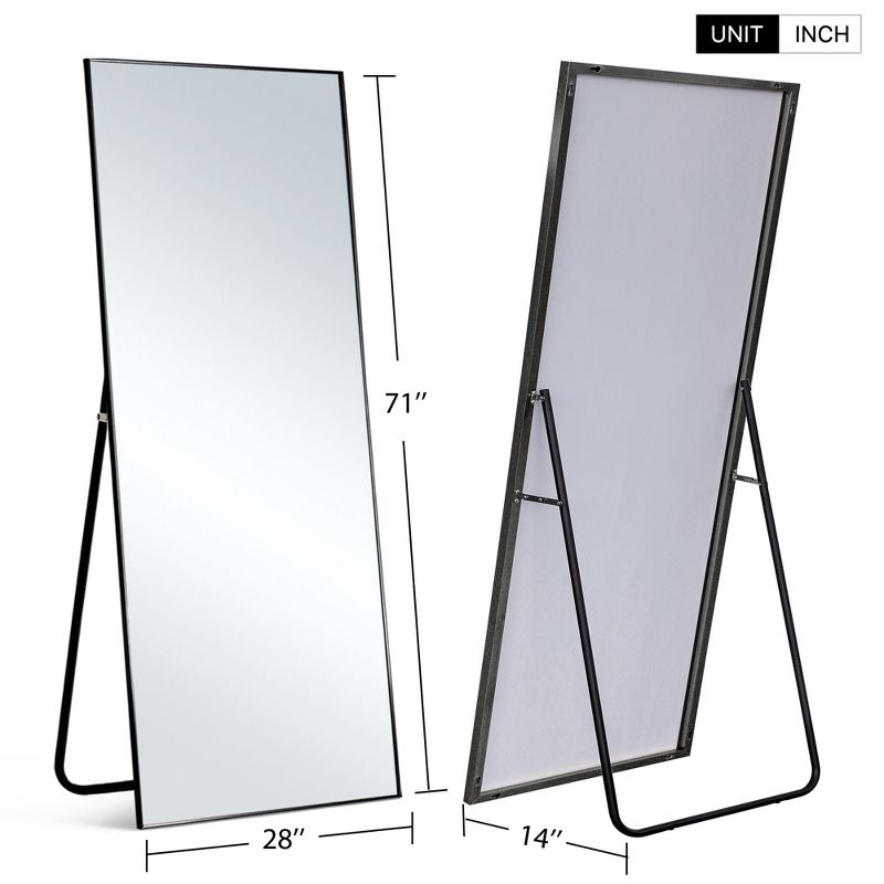 Neutypechic Metal Framed Rectangle Full Length Mirror, 4 of 9