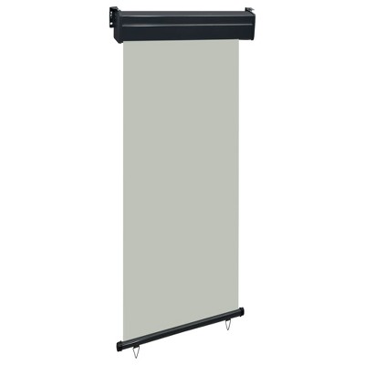 vidaXL Balcony Side Awning Grey Steel, Aluminum, Polyester 33.5 x 98.4 in