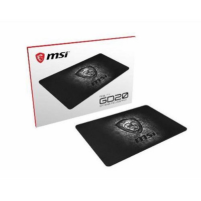MSI Agility GD20 Gaming Mousepad - Ultra-smooth, low-friction textile surface - Non-slip natural rubber base - Micro-Textured - 5mm thick