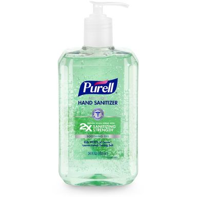 Purell Soothing Hand Sanitizer - Aloe Scent - 24 fl oz: Pump Bottle, Gel, Paraben-Free, Ethyl Alcohol 70%