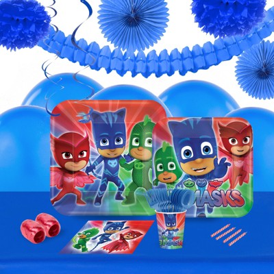 Birthday Express PJ Masks Tableware Decoration Kit - Serves 16 Guests