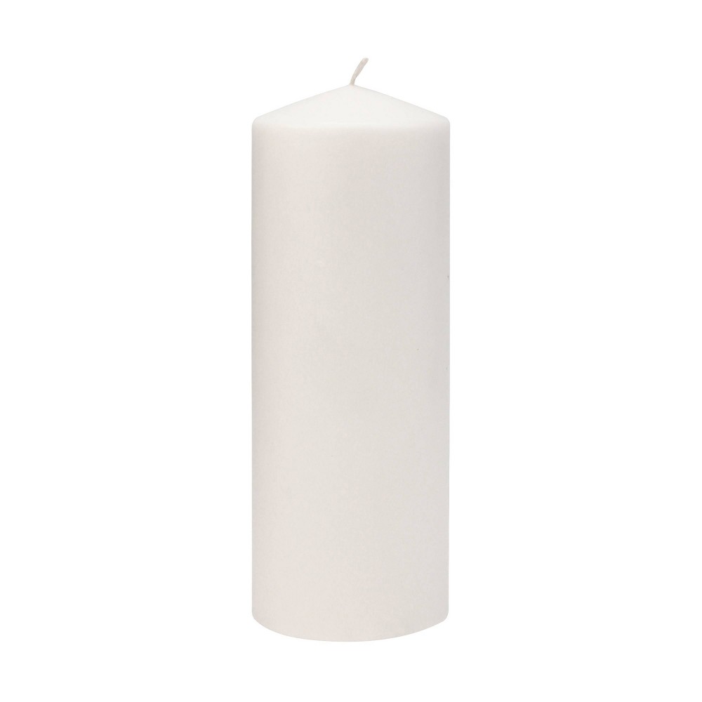 Photos - Other Decoration Stonebriar 3pk Tall 3'' x 8'' 80 Hour Long Burning Unscented White Wax Pil