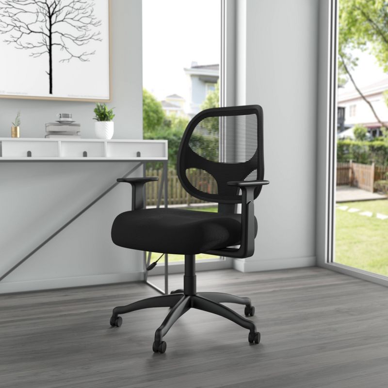 Commercial Grade Mesh Task Chair with T Arms Black - Boss Office Products, 3 of 9