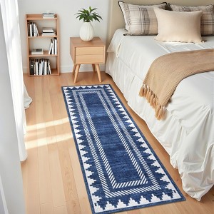 Garvee Modern Border Area Rug Washable Soft Low Pile Non Slip Rugs for Living Room Bedroom Home Decor - 1 of 4