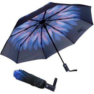 Clotth Travel Essentials Umbrella Windproof, Compact, Lightweight, Automatic Open/Close, Strong And Portable Folding Small Umbrella For Rain - 1 of 4