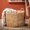 Sullivans 16.5" & 14.5" Handcrafted Fiber Baskets Set of 2, Natural - 3 of 4