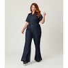 Unique Vintage Women's Plus Denim Belted Jumpsuit - 3 of 4