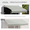 Vynxaria Retractable Awning - 8' x 7' Patio Sun Shade Canopy with Manual Crank - Grey - 3 of 4