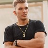 Bling Number Necklace Baseball Chain 14K Gold Plated Sports Football Zirconia Iced Name Jewelry for Men Boys, Tennis Chain 18'' To 30'' + Gift Box - 2 of 4