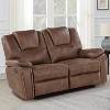 Katrine Manual Reclining Loveseat Brown - Steve Silver Co. - 3 of 4