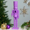 Northlight Nutcracker Soldier with Sword Christmas Figure - 15" - Purple - image 2 of 4