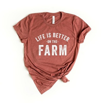 Simply Sage Market Women's Life Is Better On The Farm Short Sleeve Graphic Tee