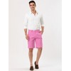 Lars Amadeus Men's Summer Stripe Slim Fit Flat Front Chino Shorts - 3 of 4