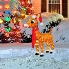 Rudolph the Red Nosed Reindeer 24IN RUDOLPH 3D PRE LIT LED YARD ART RUDOLPH W/ SANTA HAT SCARF - 2 of 4
