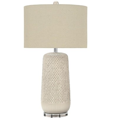 Monarch Specialties Lighting 31inchH Table Lamp Cream Ceramic Beige Shade Contemporary