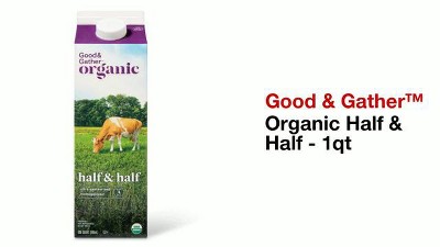 High Meadow Organic Half & Half, 32 fl oz, 2 ct