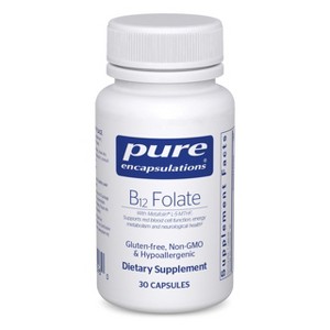 Pure Encapsulations B12 Folate - Supports Nerves, Energy Metabolism & Cognitive Support* - With Vitamin B Folate as Metafolin - 30 Capsules - 1 of 4