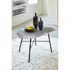 Signature Design by Ashley Laverford Coffee Table Metallic Black/Gray: Contemporary Cast Aluminum, Splayed Legs - 2 of 4
