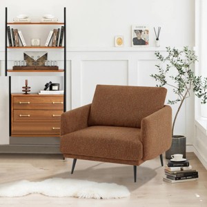 Nebula Vortex 37.5''Mid-Century Wide Accent Chair,Modern Oversized Armchair for Living Room(Yellow) - 1 of 4