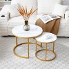 Dexmalle Circular Round and Marble Pattern Wooden Tables - 2 of 4