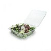 Good Natured Products 96 oz Clear Clamshell Container 8x8x3 Compostable - Case of 200 - 2 of 3