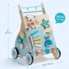 Robotime Dollhouses Wooden Baby Push Walker, Ocean Themed Wooden Baby Walker with Wheels,Push Toy for Boys Girls, Blue, 12.91"*5.04"*15.87" - 4 of 4
