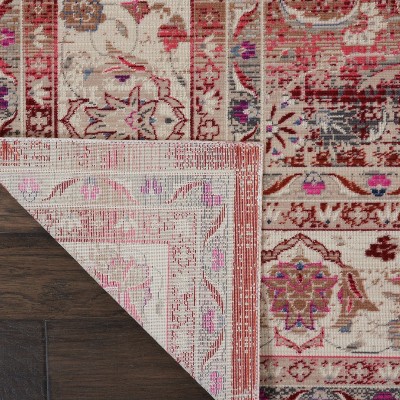 Vintage Red Wool and Synthetic 8' x 10' Area Rug