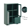 TiramisuBest MDF painted Cabinet with Glass Doors and drawer, open storage space, White ,Bedroom, Living room - 4 of 4