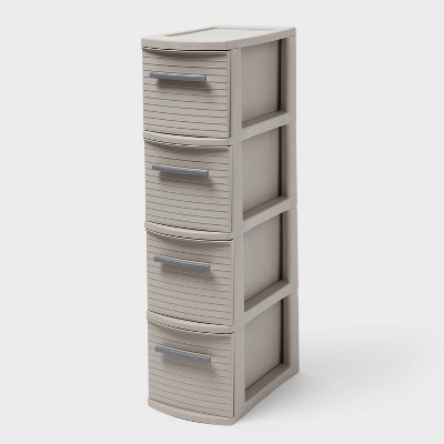 4 Drawer Medium Tower Black - Brightroom™