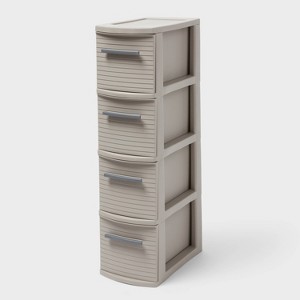 4 Drawer Medium Tower Black - Brightroom™ - 1 of 3