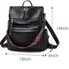 FURNIinspire Backpacks Backpack Travel Backpack, Laptop Backpack For Women, Convertible Ladies Fashion School Shoulder Bags, Black, 6"*13"*14" - 3 of 4