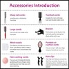 Morfone White 10-piece hammer style hair dryer, with adjustable hot and cold air. A hair styling set with comb hair clips and a fan-shaped nozzle. - 3 of 4