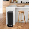 Slim Stainless Steel Trash Can, 3.2 Gallon Garbage Can with Soft-close Lid, Fingerprint Resistant Step-on Wastebin with Removable Inner Bucket - 3 of 4