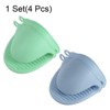 Unique Bargains Heat Resistant Kitchen Utensil Sets Silicone Oven Mitts 4 Pcs - 3 of 4