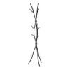 Okak Modern Freestanding Coat Rack with 11 Hooks, Hammered Metal Hall Tree with Unique Design, Coat Tree for Living Room, Bedroom, Black - 2 of 4