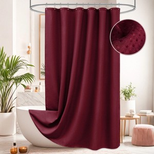 LunaLulinlk Thick Waffle Weave Shower Curtain - 1 of 4