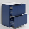 30" Bathroom Vanity with Ceramic Sink Basin, Fluted Design, Full-Extension Soft-Close Drawers, Moisture-Proof Structure - 2 of 4