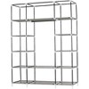 Layers 12 Compartments Non-Woven Fabric Wardrobe Portable Closet Household Furniture Navy - 4 of 4