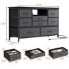 Jojoka 8 Dresser TV Stand with Power Outlet & LED Light, 47'' Wide TV Stand with 8 Deep Drawers for Bedroom - 3 of 4