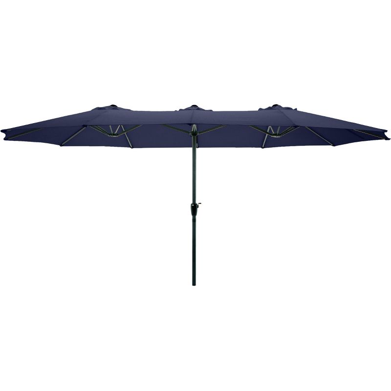 Extra Large Outdoor Umbrella - 15 Ft Double Patio Shade with Easy Hand Crank for Outdoor Furniture, Deck, Backyard, or Pool, 1 of 10