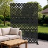 Metal Privacy Screen, Freestanding Outdoor Privacy Screen 72" H×47" W, Decorative Steel Privacy Fence Screen Panels, Weather-Resistant/Easy Assembly - 2 of 4