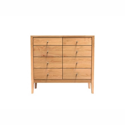 Myandra Solid Maple Wood 8 Drawer Chest Oak - HOMES: Inside + Out